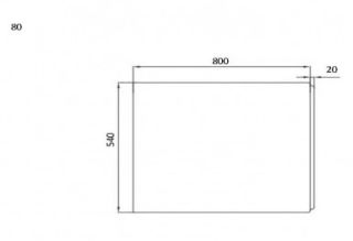 Экран торцевой Berges 80см белый 051007